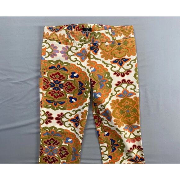 J Crew Vintage '08 City Fit Stretch Chino Pants. Abstract Floral, Women's 0. EUC - Picture 5 of 9